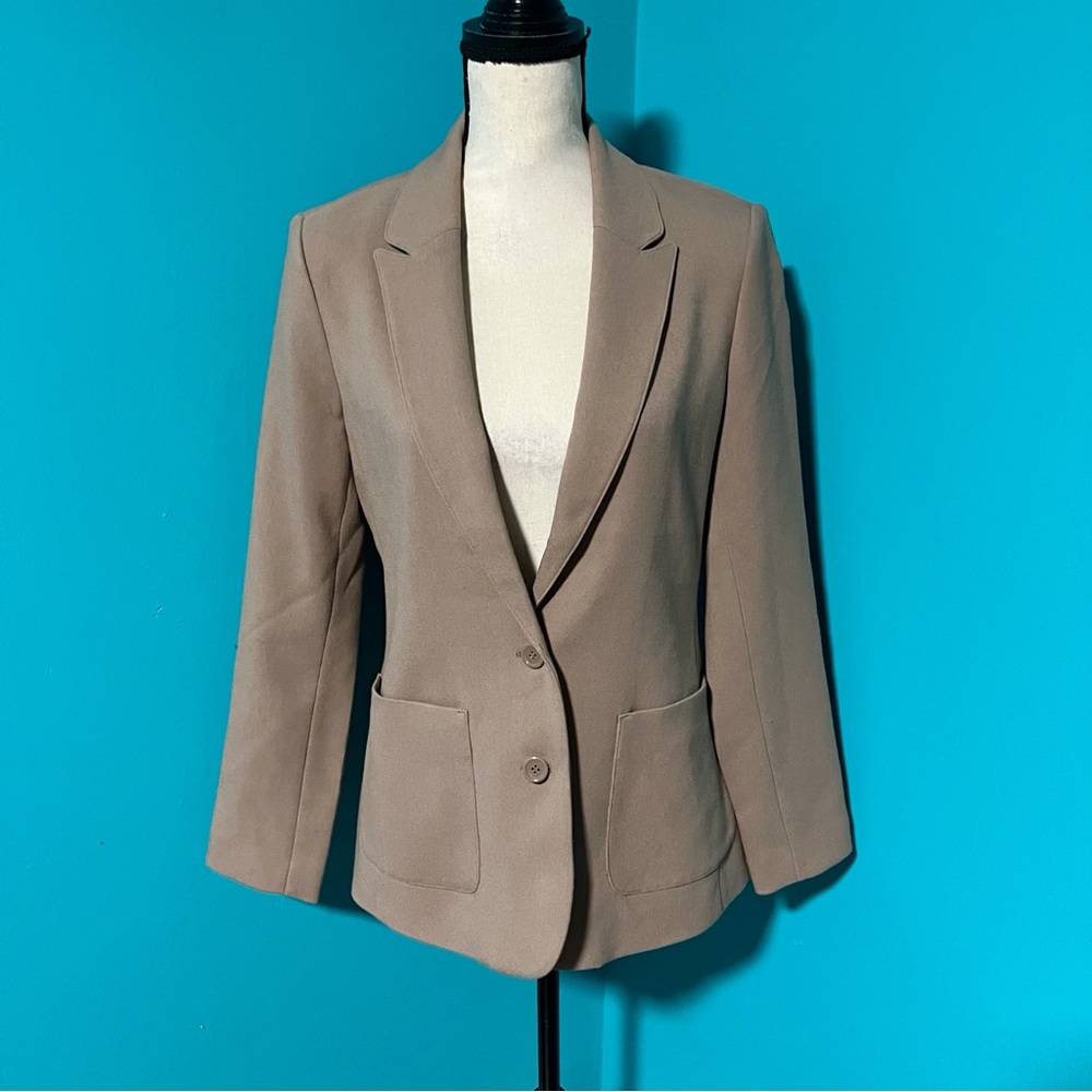 NWT Forever 21 M Brown Double Button Longline Blazer Jacket